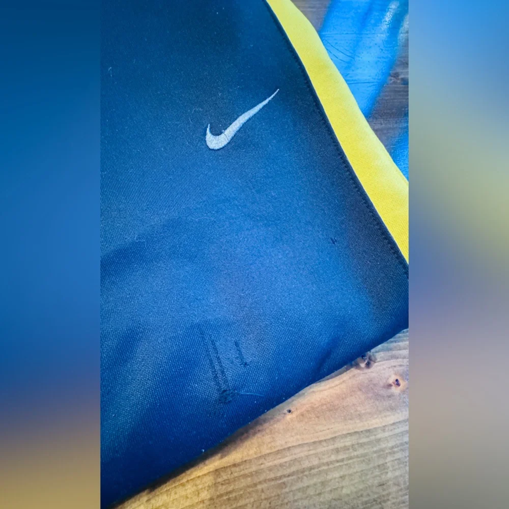 Nike Dri-FIT Black pants Yellow Stripe Size S